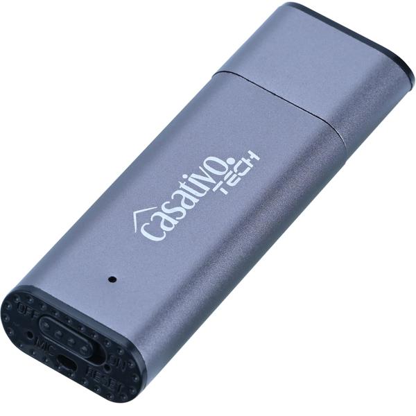 2-in-1 Digitaler Voice Recorder & USB-Stick 8GB – Diktiergerät mit Geräuschaktivierung, 20h Aufnahmezeit, Status-LEDs