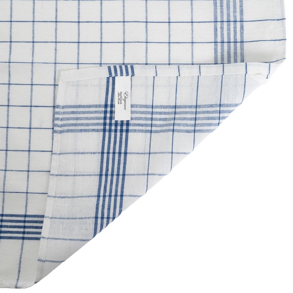 10er-Set Geschirrtücher aus 100% Baumwolle, 50x70 cm - Blau Kariert - Saugstarke Küchentücher für Haushalt & Gastro, Oeko-Tex, Premium Abtrockentücher