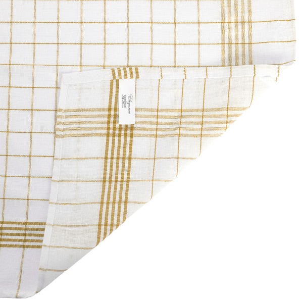 20er-Set Geschirrtücher aus 100% Baumwolle, 50x70 cm - Gelb Kariert - Saugstarke Küchentücher für Haushalt & Gastro, Oeko-Tex, Premium Abtrockentücher