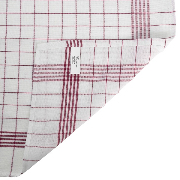 10er-Set Geschirrtücher aus 100% Baumwolle, 50x70 cm - Rot Kariert - Saugstarke Küchentücher für Haushalt & Gastro, Oeko-Tex, Premium Abtrockentücher