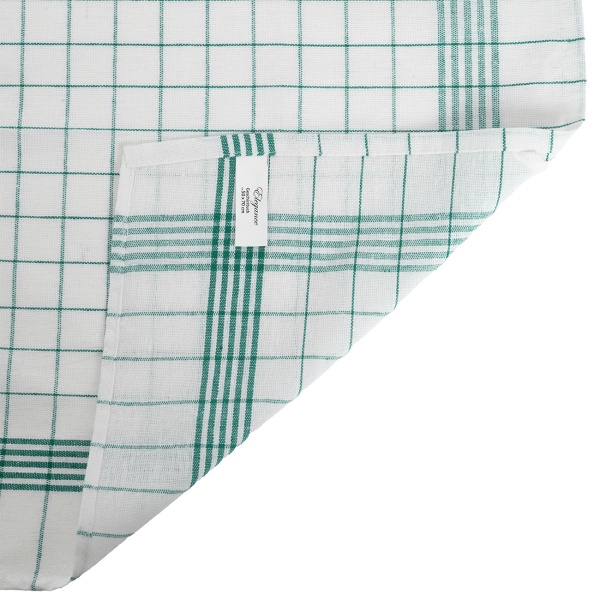 10er-Set Geschirrtücher aus 100% Baumwolle, 50x70 cm - Grün Kariert - Saugstarke Küchentücher für Haushalt & Gastro, Oeko-Tex, Premium Abtrockentücher