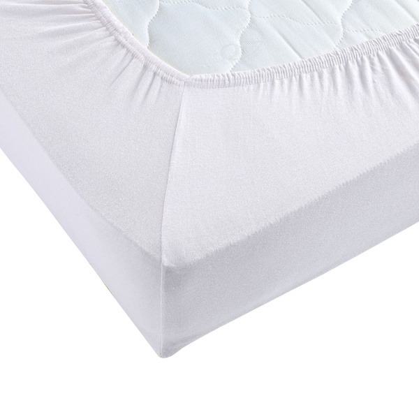 Premium Spannbetttuch für Boxspringbett & Wasserbett - Weiss, 140-160x220 cm - 190g/m2 Baumwolle/Elasthan - 40cm Steghöhe - Oeko-Tex - Bügelfrei & Weich