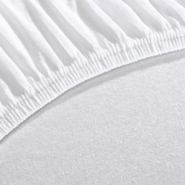 Premium Spannbetttuch für Boxspringbett & Wasserbett - Weiss, 140-160x220 cm - 190g/m2 Baumwolle/Elasthan - 40cm Steghöhe - Oeko-Tex - Bügelfrei & Weich