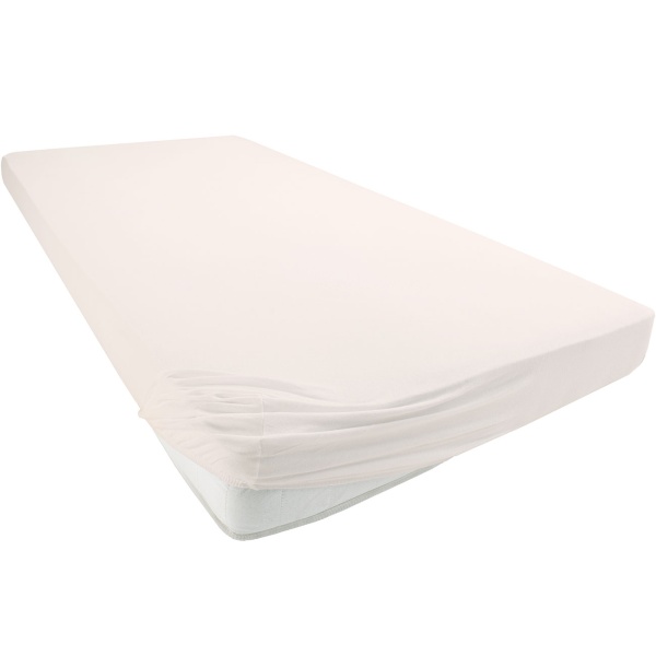 Premium Spannbetttuch für Boxspringbett & Wasserbett - Natur, 140-160x220 cm - 190g/m2 Baumwolle/Elasthan - 40cm Steghöhe - Oeko-Tex - Bügelfrei & Weich