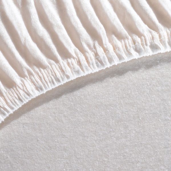 Premium Spannbetttuch für Boxspringbett & Wasserbett - Natur, 140-160x220 cm - 190g/m2 Baumwolle/Elasthan - 40cm Steghöhe - Oeko-Tex - Bügelfrei & Weich