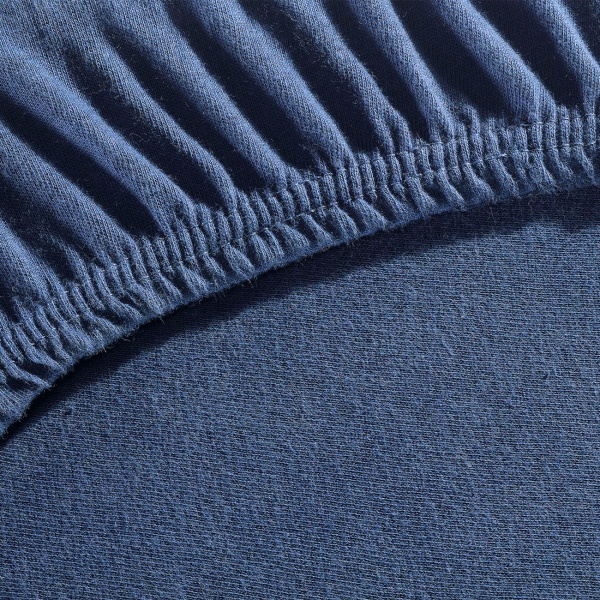 Premium Spannbetttuch für Boxspringbett & Wasserbett - Navy, 140-160x220 cm - 190g/m2 Baumwolle/Elasthan - 40cm Steghöhe - Oeko-Tex - Bügelfrei & Weich