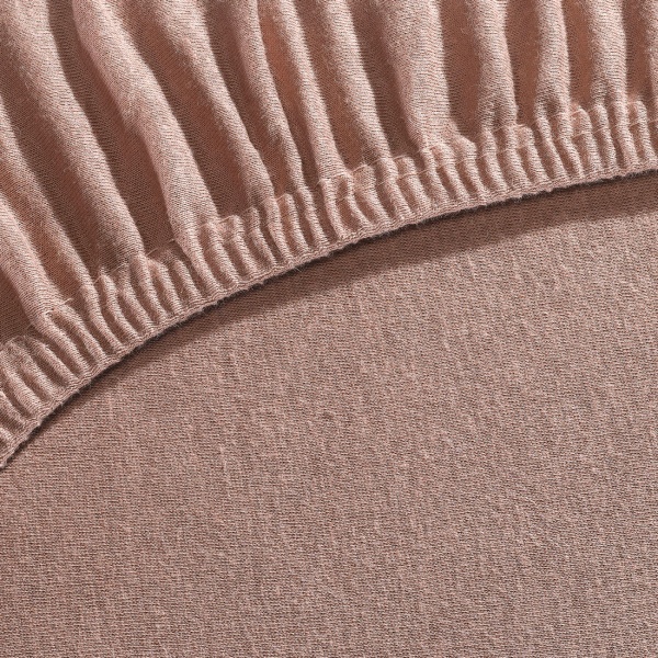 Premium Spannbetttuch für Boxspringbett & Wasserbett - Nougat, 140-160x220 cm - 190g/m2 Baumwolle/Elasthan - 40cm Steghöhe - Oeko-Tex - Bügelfrei & Weich