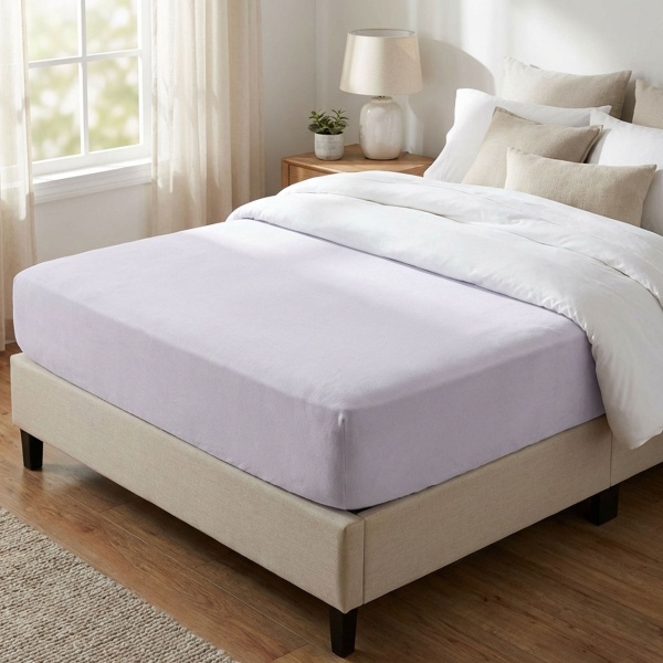 Premium Spannbetttuch für Boxspringbett & Wasserbett - Silber, 140-160x220 cm - 190g/m2 Baumwolle/Elasthan - 40cm Steghöhe - Oeko-Tex - Bügelfrei & Weich