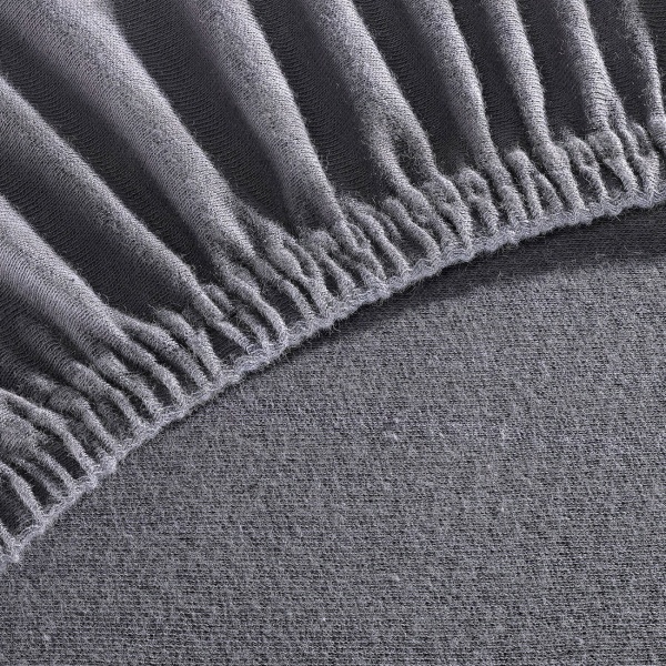 Premium Spannbetttuch für Boxspringbett & Wasserbett - Anthrazit, 140-160x220 cm - 190g/m2 Baumwolle/Elasthan - 40cm Steghöhe - Oeko-Tex - Bügelfrei & Weich