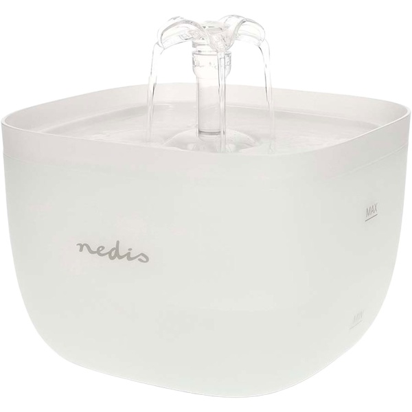 Trinkbrunnen für Hunde & Katzen, 2L, Ultra-Leise Pumpe, 4-fach Filter, LED-Licht, BPA-frei, Wasserautomat mit 360 Grad Wasserfall-Design, Katzenbrunnen 