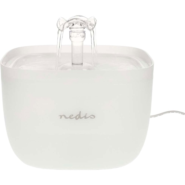 Trinkbrunnen für Hunde & Katzen, 2L, Ultra-Leise Pumpe, 4-fach Filter, LED-Licht, BPA-frei, Wasserautomat mit 360 Grad Wasserfall-Design, Katzenbrunnen 