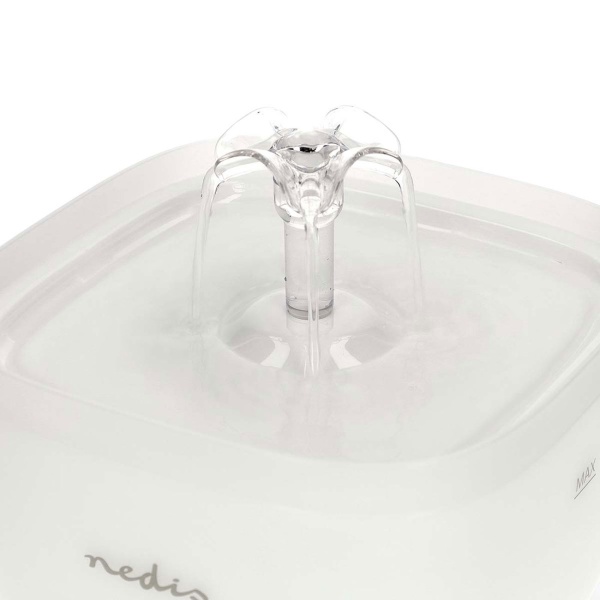 Trinkbrunnen für Hunde & Katzen, 2L, Ultra-Leise Pumpe, 4-fach Filter, LED-Licht, BPA-frei, Wasserautomat mit 360 Grad Wasserfall-Design, Katzenbrunnen 