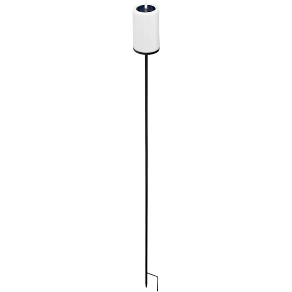 Solar LED Kerze mit Erdspiess gelb flackernd: Outdoor Garten-Deko, schöne Beleuchtung für draussen - stimmungsvolle Solarleuchte