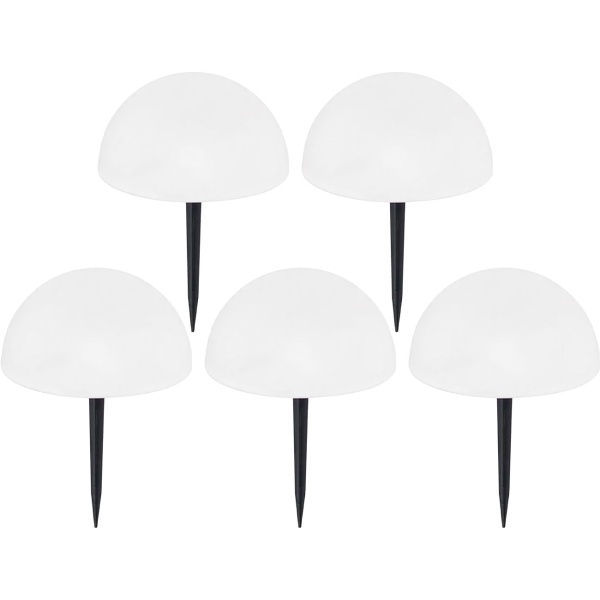 Stilvolle Solar-Leuchten im 5er-Set mit Farbwechsel und warmweissem LED-Licht - LED Solarlampen für Garten, Balkon, Terrasse & Party