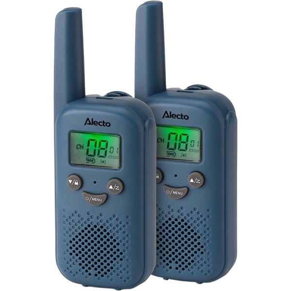Starkes Walkie Talkie Set 2 Stück, Funkgerät für Outdoor, Wandern & Sport, 6 km Reichweite, USB-C Akku, lange Standby-Zeit, VOX & Display