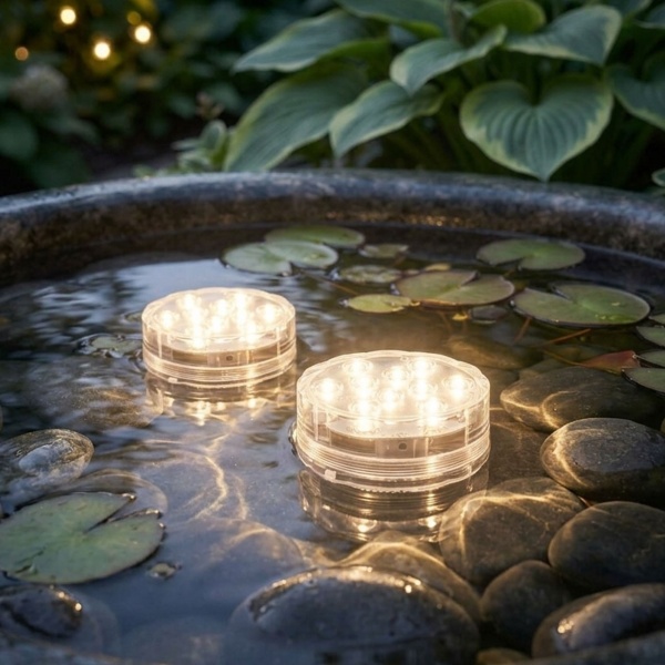 2er-Set LED-Teichleuchte mit Fernbedienung: Stimmungsvolles Unterwasser-Licht mit Farbwechsel für Garten, Pool und Brunnen