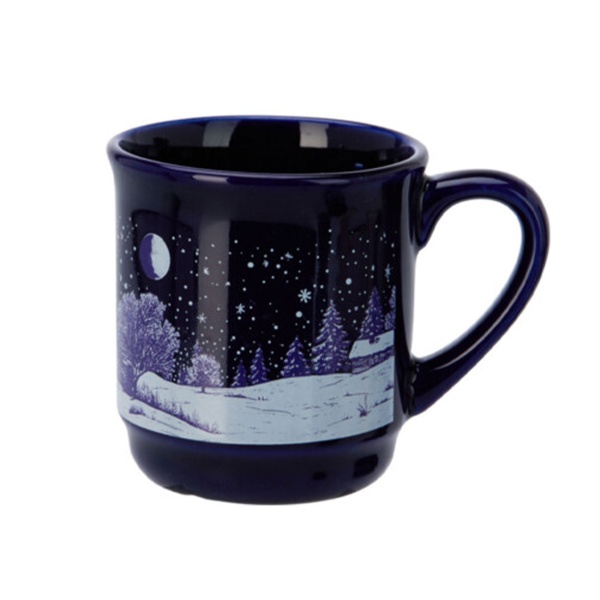Edler Steinzeug Glühwein-Becher 200ml – Elegante Tasse mit 0,2l Fülllinie - Perfekt für Glühwein, Kaffee, Tee & Kakao, 8x8.5cm