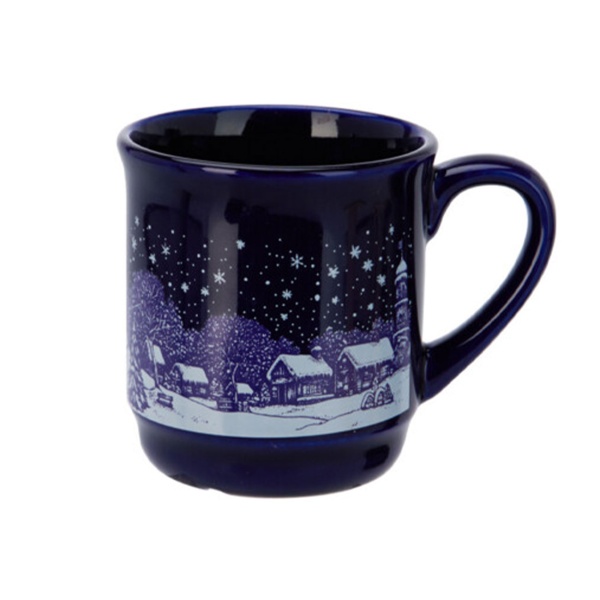 Edler Steinzeug Glühwein-Becher 200ml – Elegante Tasse mit 0,2l Fülllinie - Perfekt für Glühwein, Kaffee, Tee & Kakao, 8x8.5cm