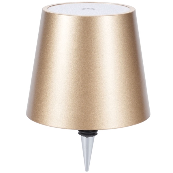 4er-Set Edle Akku Flaschenlampe gold: Dimmbar - 3 Lichtfarben: Verwandelt Flaschen in stimmungsvolle Leuchten - Flaschenlicht mit Metallschirm