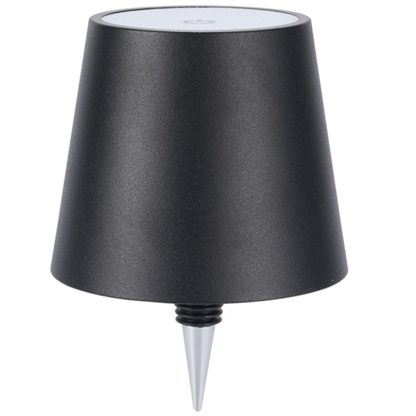 2er-Set Edle Akku Flaschenlampe schwarz: Dimmbar - 3 Lichtfarben: Verwandelt Flaschen in stimmungsvolle Leuchten - Flaschenlicht mit Metallschirm