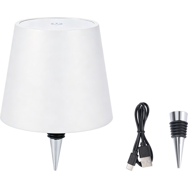 4er-Set Edle Akku Flaschenlampe weiss: Dimmbar - 3 Lichtfarben: Verwandelt Flaschen in stimmungsvolle Leuchten - Flaschenlicht mit Metallschirm