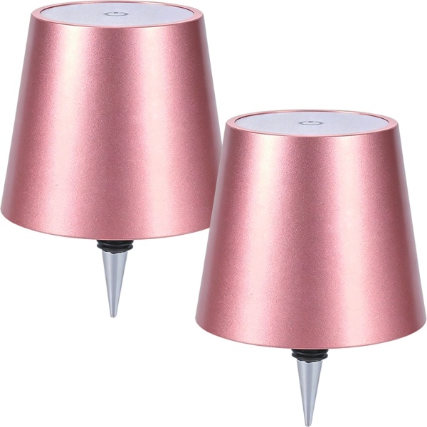 2er-Set Edle Akku Flaschenlampe rosegold: Dimmbar - 3 Lichtfarben: Verwandelt Flaschen in stimmungsvolle Leuchten - Flaschenlicht mit Metallschirm
