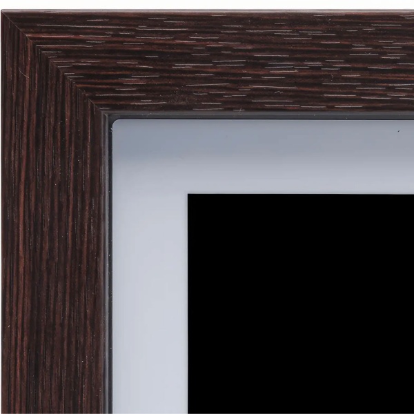 10,1" WLAN Fotorahmen Dunkles MDF-Holz: Brillantes IPS-Touch-Display, Frameo App, 16GB Speicher - Fotos teilen mit Familie & Freunden