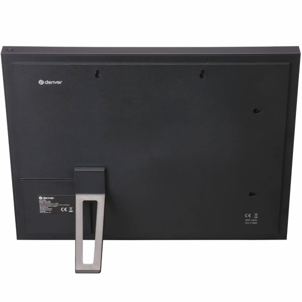 Digitaler Bilderrahmen 19 Zoll HD IPS Touchscreen: WLAN Fotorahmen 32GB, Frameo App, Video-Funktion - Smart Home Fotogeschenk, Schwarz & Modern 