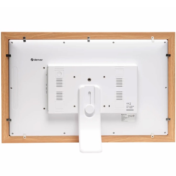 Eleganter 21,5" Digitaler Bilderrahmen mit WLAN, Full HD IPS Touchscreen, Frameo App, 32GB Speicher & MDF-Holzrahmen, VESA-kompatibel
