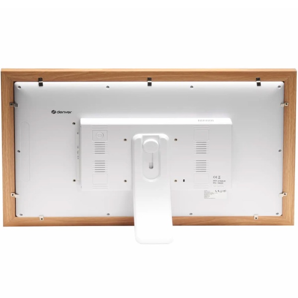 Eleganter 21,5" Digitaler Bilderrahmen mit WLAN, Full HD IPS Touchscreen, Frameo App, 32GB Speicher & MDF-Holzrahmen, VESA-kompatibel