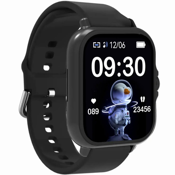 Bluetooth Smartwatch 1,44": Fitness-Tracker mit Herzfrequenz-Messung, Telefonfunktion & Full-Touch-Display, Fitnessuhr in Schwarz