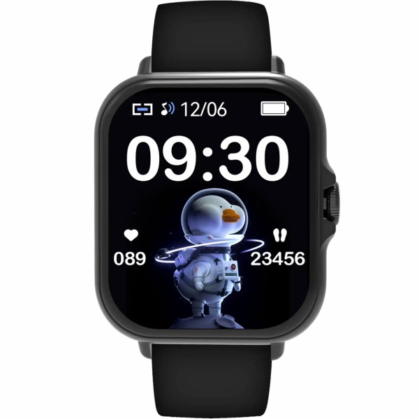 Bluetooth Smartwatch 1,44": Fitness-Tracker mit Herzfrequenz-Messung, Telefonfunktion & Full-Touch-Display, Fitnessuhr in Schwarz
