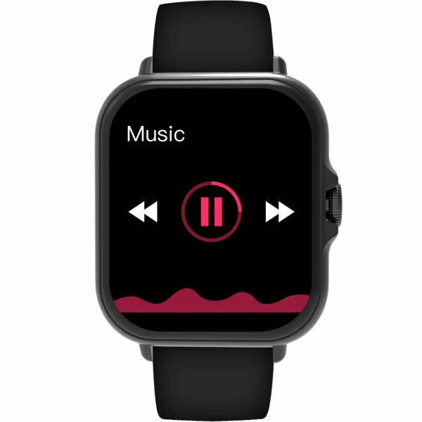 Bluetooth Smartwatch 1,44": Fitness-Tracker mit Herzfrequenz-Messung, Telefonfunktion & Full-Touch-Display, Fitnessuhr in Schwarz