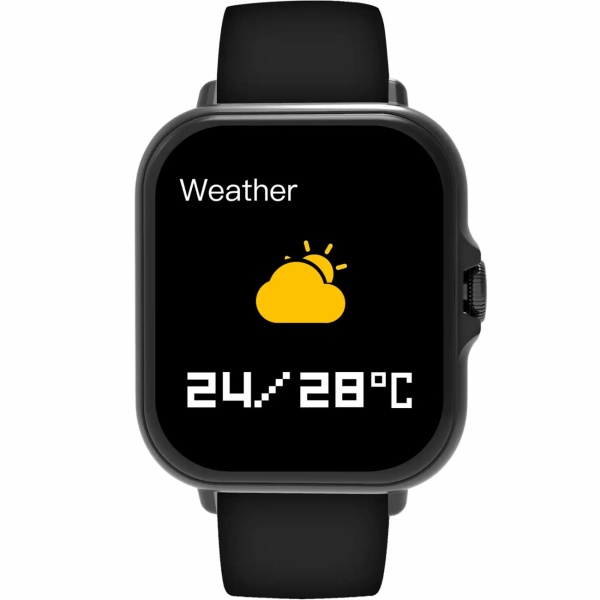 Bluetooth Smartwatch 1,44": Fitness-Tracker mit Herzfrequenz-Messung, Telefonfunktion & Full-Touch-Display, Fitnessuhr in Schwarz