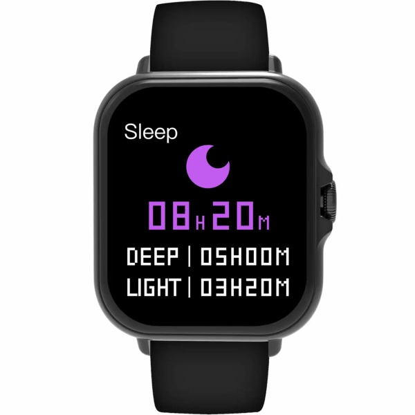 Bluetooth Smartwatch 1,44": Fitness-Tracker mit Herzfrequenz-Messung, Telefonfunktion & Full-Touch-Display, Fitnessuhr in Schwarz