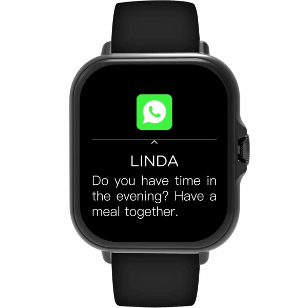 Bluetooth Smartwatch 1,44": Fitness-Tracker mit Herzfrequenz-Messung, Telefonfunktion & Full-Touch-Display, Fitnessuhr in Schwarz