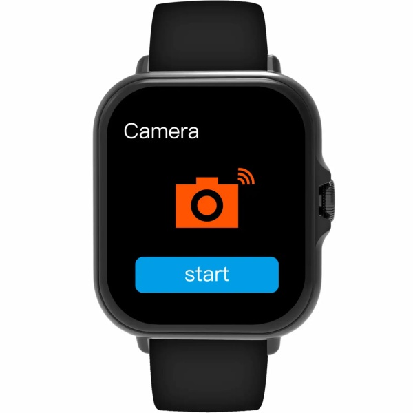 Bluetooth Smartwatch 1,44": Fitness-Tracker mit Herzfrequenz-Messung, Telefonfunktion & Full-Touch-Display, Fitnessuhr in Schwarz