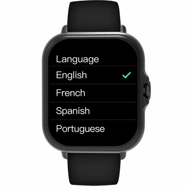 Bluetooth Smartwatch 1,44": Fitness-Tracker mit Herzfrequenz-Messung, Telefonfunktion & Full-Touch-Display, Fitnessuhr in Schwarz