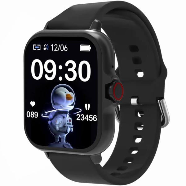 Bluetooth Smartwatch 1,44": Fitness-Tracker mit Herzfrequenz-Messung, Telefonfunktion & Full-Touch-Display, Fitnessuhr in Schwarz