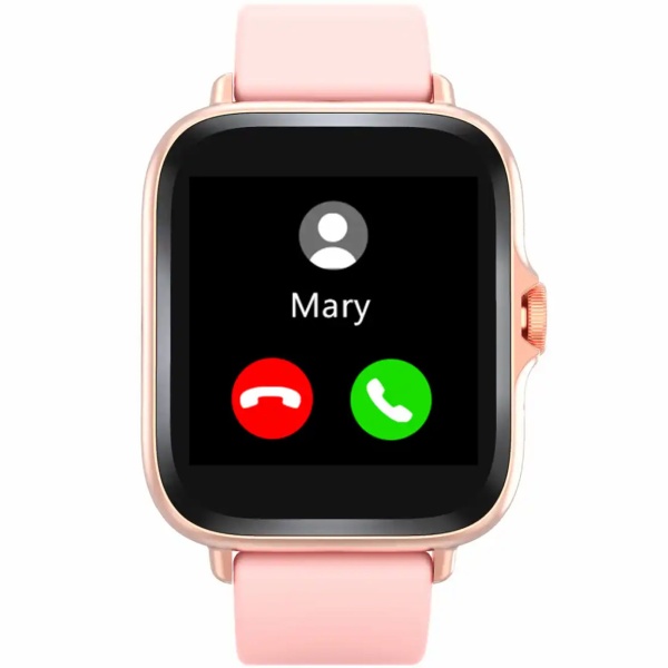 Bluetooth Smartwatch 1,44": Fitness-Tracker mit Herzfrequenz-Messung, Schlafüberwachung, Anruffunktion & Full-Touch-Display, Fitnessuhr in Rosa