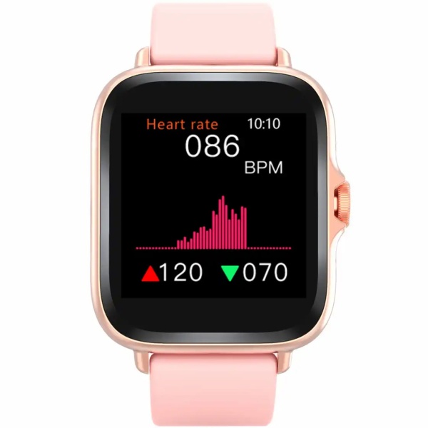 Bluetooth Smartwatch 1,44": Fitness-Tracker mit Herzfrequenz-Messung, Schlafüberwachung, Anruffunktion & Full-Touch-Display, Fitnessuhr in Rosa