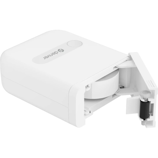 Mobiler Mini Bluetooth Thermodrucker Weiss: Etikettendrucker, kompakter Label Printer für CH12506 Etiketten 1,5 x 4,0 cm, AiYin-App - inkl. 4 Rollen 