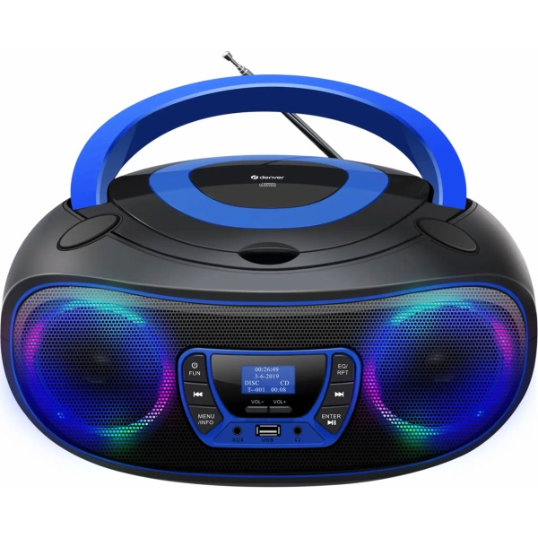 Boombox mit DAB+/FM-Radio, Bluetooth-Funktion, USB, CD-Player & AUX-Eingang, blau  – Ihr perfekter Begleiter für Musikgenuss