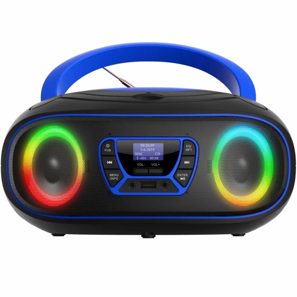 Boombox mit DAB+/FM-Radio, Bluetooth-Funktion, USB, CD-Player & AUX-Eingang, blau  – Ihr perfekter Begleiter für Musikgenuss