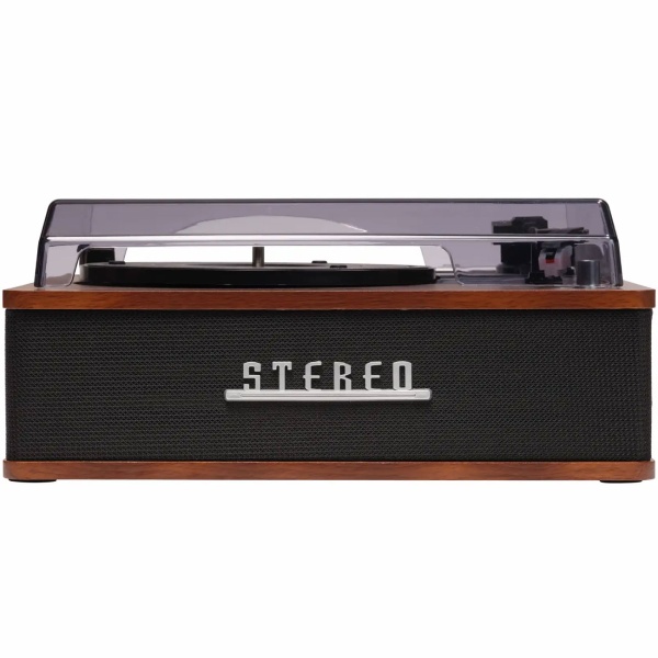 Retro Plattenspieler mit Bluetooth & integrierten Lautsprechern – Edles Vinyl Design, 3 Geschwindigkeiten, Line-Out – Vintage Musikanlage