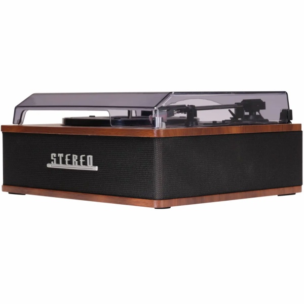 Retro Plattenspieler mit Bluetooth & integrierten Lautsprechern – Edles Vinyl Design, 3 Geschwindigkeiten, Line-Out – Vintage Musikanlage