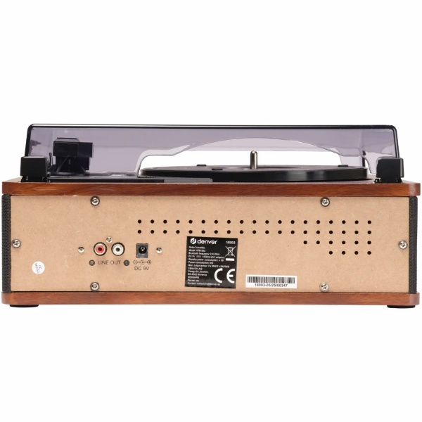 Retro Plattenspieler mit Bluetooth & integrierten Lautsprechern – Edles Vinyl Design, 3 Geschwindigkeiten, Line-Out – Vintage Musikanlage