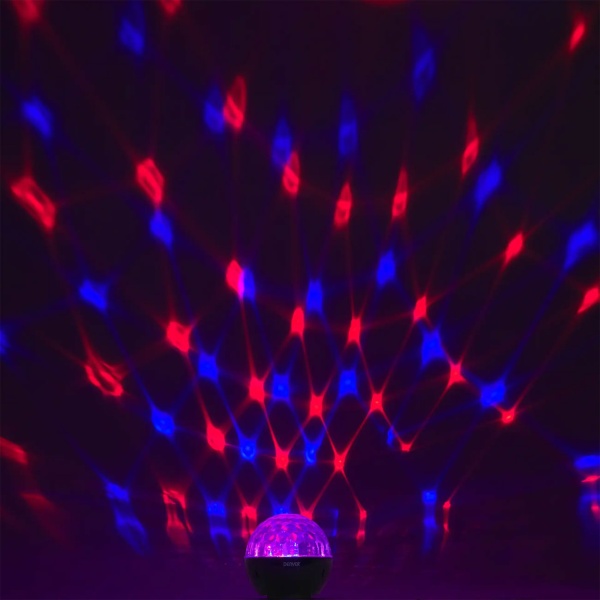 Discolicht mit Bluetooth Lautsprecher, 2x3W Stereo Sound, 3 Licht-Modi, Ton-zu-Licht Funktion, Partylicht mit AUX-Eingang