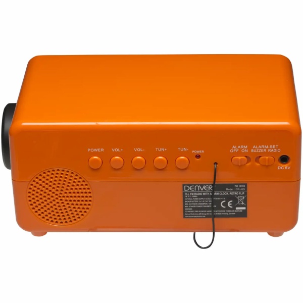 Retro Radiowecker mit Klappziffern Anzeige, PLL FM Radio, Vintage Design Wecker, Schlummerfunktion, Alarm per Radio oder Summer, Schwarz