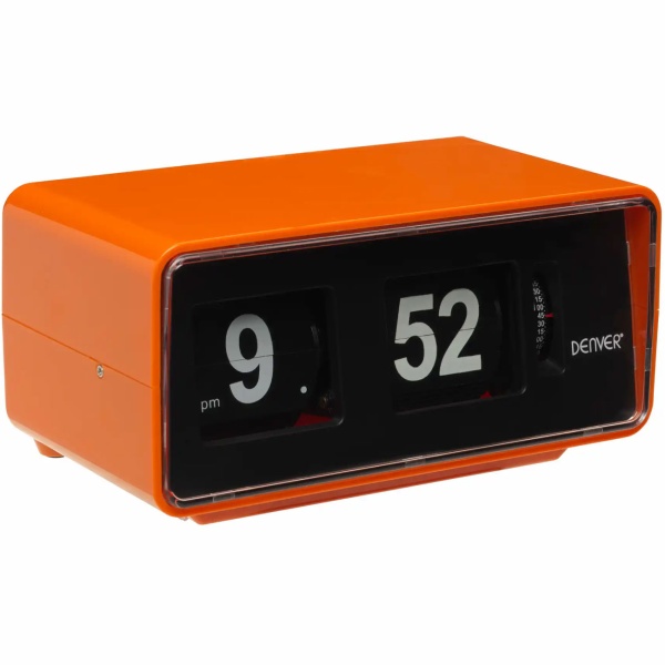 Retro Radiowecker mit Klappziffern Anzeige, PLL FM Radio, Vintage Design Wecker, Schlummerfunktion, Alarm per Radio oder Summer, Schwarz